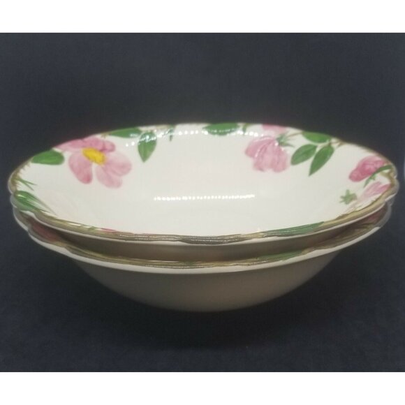 Franciscan Desert Rose Round Vegetable Bowls Serving Bowls USA 1960s Set of 2 - Picture 2 of 6